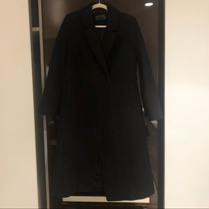 Cole Haan Blue/Black Wool Coat